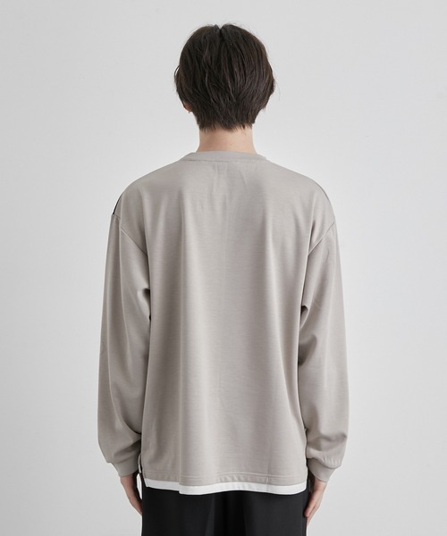 JUNRED(ジュンレッド)の「ブロッキングレイヤードクルーネックプルオーバー(その他トップス・メンズ・グレー/ブルー/ブラック・M/L/LL)」の5枚目の写真