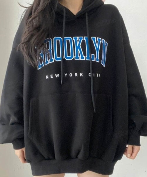 Dalfwin（ダールフィン）の「BROOKLYNロゴオーバーサイズ フーディーパーカー（パーカー・レディース・ブラック/グレー/カーキ/アイボリー/グレー系その他/ブラック系その他/ホワイト系その他/グリーン系その他・FREE）」の18枚目の写真