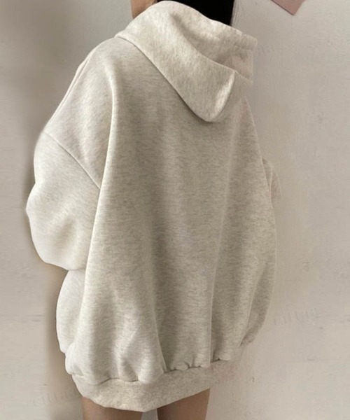 Dalfwin（ダールフィン）の「BROOKLYNロゴオーバーサイズ フーディーパーカー（パーカー・レディース・ブラック/グレー/カーキ/アイボリー/グレー系その他/ブラック系その他/ホワイト系その他/グリーン系その他・FREE）」の9枚目の写真