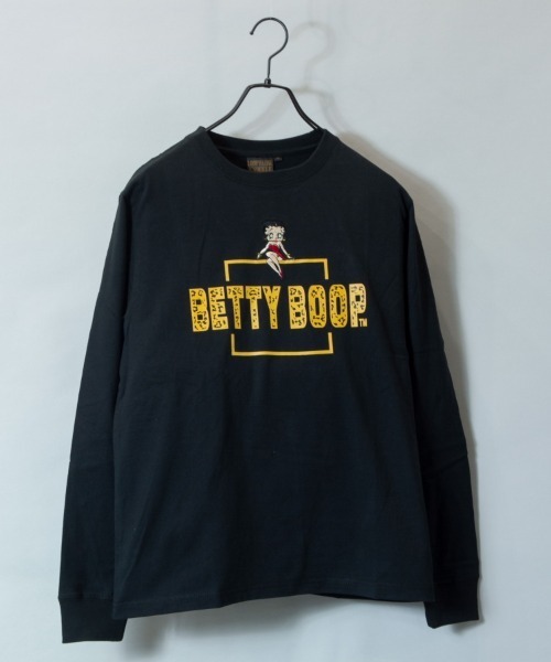 BETTY BOOP(ベティ・ブープ)の「超絶セクシーBETTY ロンT(Tシャツ/カットソー・メンズ・ホワイト/ブラック/ラベンダー・M/L/XL)」の3枚目の写真