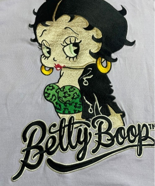 BETTY BOOP(ベティ・ブープ)の「超絶セクシーBETTY ロンT(Tシャツ/カットソー・メンズ・ホワイト/ブラック/ラベンダー・M/L/XL)」の8枚目の写真