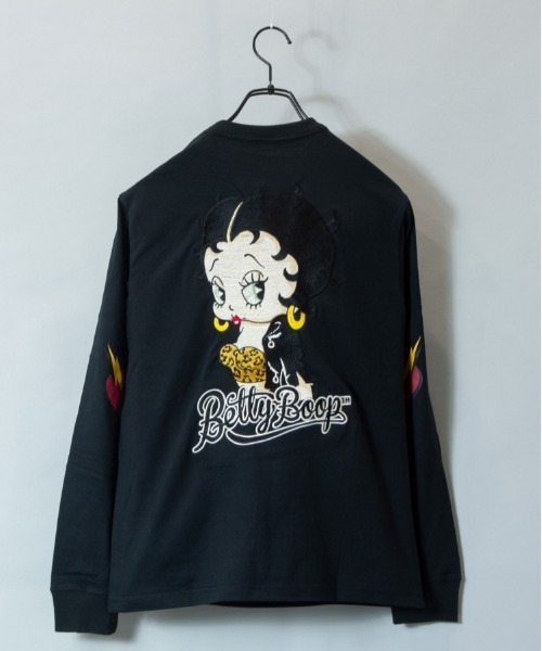 BETTY BOOP(ベティ・ブープ)の「超絶セクシーBETTY ロンT(Tシャツ/カットソー・メンズ・ホワイト/ブラック/ラベンダー・M/L/XL)」の10枚目の写真