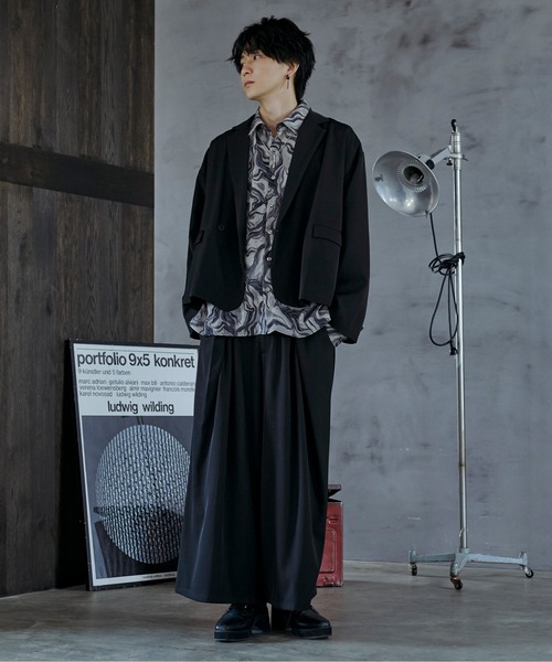 Ellno Loset（エルノロゼット）の「ショートダブルジャケット（テーラードジャケット・メンズ・パープル/ダークブルー/ブラック・MEDIUM/LARGE）」の11枚目の写真