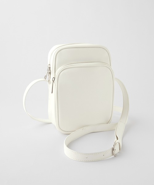 バッグ mono シンセティックレザー マルチポケットミニショルダーバッグ MONO