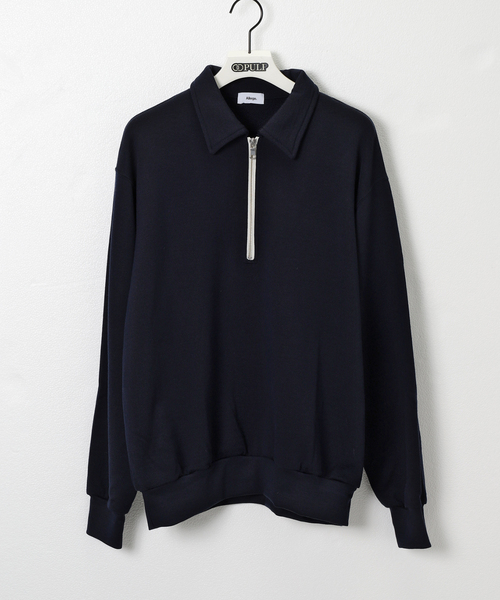 ALLEGE(アレッジ)の「【ALLEGE / アレッジ】HALF ZIP CUTSEAW(Tシャツ/カットソー・メンズ・グレー/ネイビー・3)」の14枚目の写真