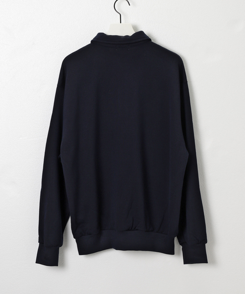 ALLEGE(アレッジ)の「【ALLEGE / アレッジ】HALF ZIP CUTSEAW(Tシャツ/カットソー・メンズ・グレー/ネイビー・3)」の3枚目の写真