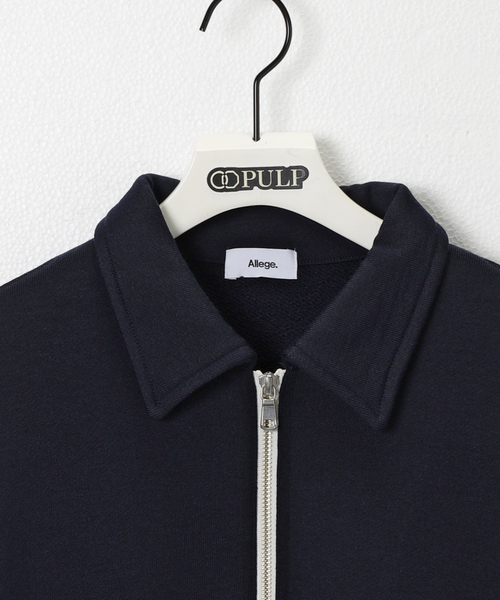 ALLEGE(アレッジ)の「【ALLEGE / アレッジ】HALF ZIP CUTSEAW(Tシャツ/カットソー・メンズ・グレー/ネイビー・3)」の5枚目の写真