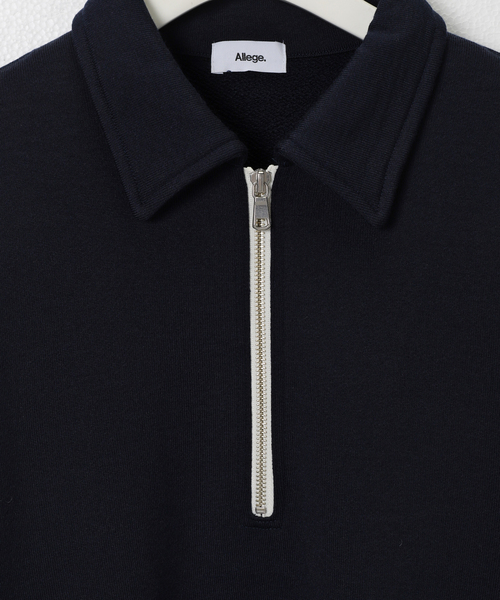 ALLEGE(アレッジ)の「【ALLEGE / アレッジ】HALF ZIP CUTSEAW(Tシャツ/カットソー・メンズ・グレー/ネイビー・3)」の13枚目の写真