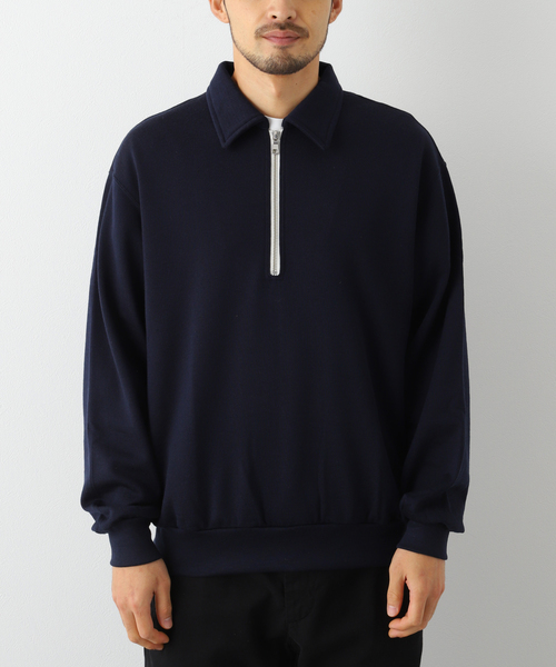 ALLEGE(アレッジ)の「【ALLEGE / アレッジ】HALF ZIP CUTSEAW(Tシャツ/カットソー・メンズ・グレー/ネイビー・3)」の19枚目の写真
