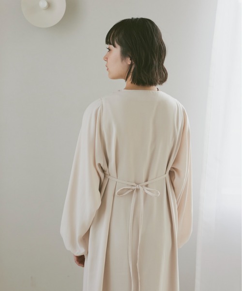 moi tytto(モイテュット)の「麻調ワンピース(ワンピース・レディース・ブラック/ナチュラル・FREE)」の5枚目の写真