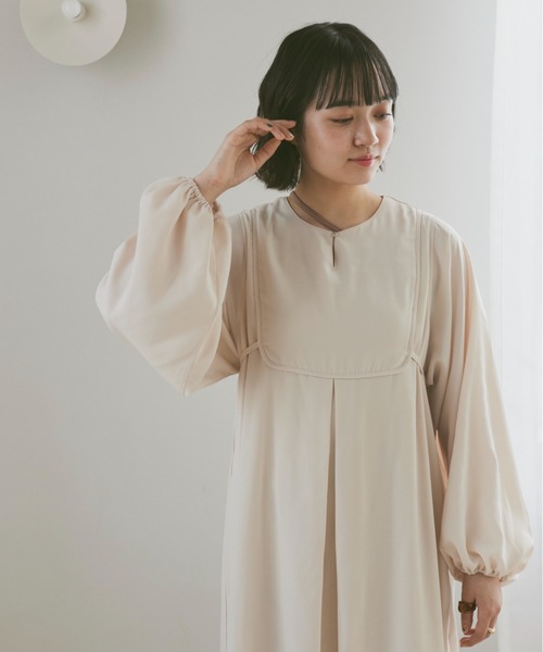 moi tytto(モイテュット)の「麻調ワンピース(ワンピース・レディース・ブラック/ナチュラル・FREE)」の8枚目の写真