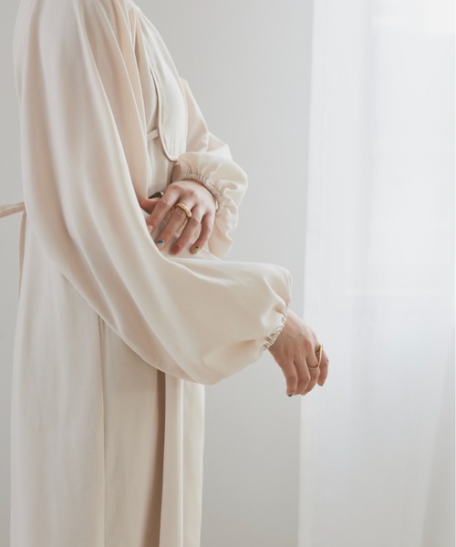 moi tytto(モイテュット)の「麻調ワンピース(ワンピース・レディース・ブラック/ナチュラル・FREE)」の9枚目の写真