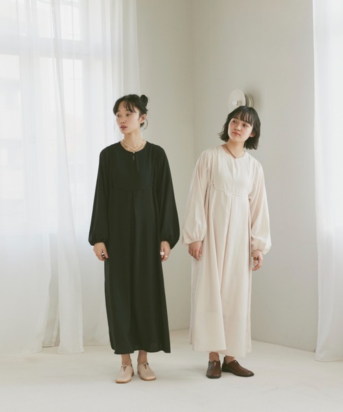 moi tytto(モイテュット)の「麻調ワンピース(ワンピース・レディース・ブラック/ナチュラル・FREE)」の14枚目の写真