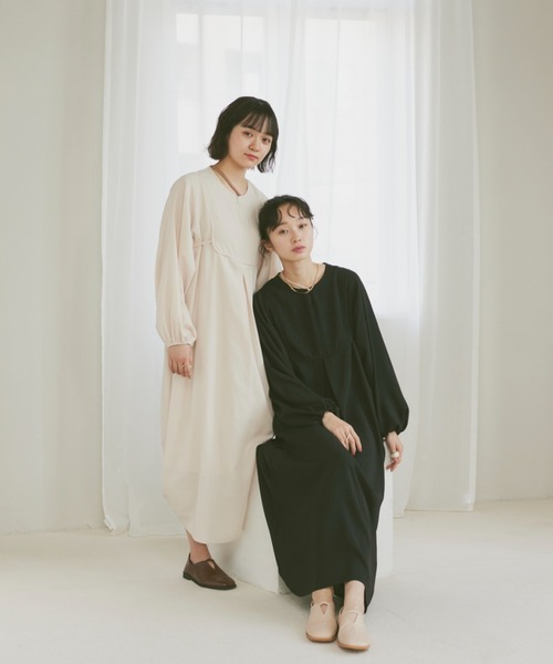 moi tytto(モイテュット)の「麻調ワンピース(ワンピース・レディース・ブラック/ナチュラル・FREE)」の19枚目の写真