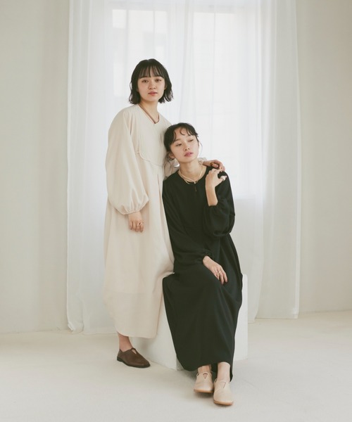 moi tytto(モイテュット)の「麻調ワンピース(ワンピース・レディース・ブラック/ナチュラル・FREE)」の21枚目の写真