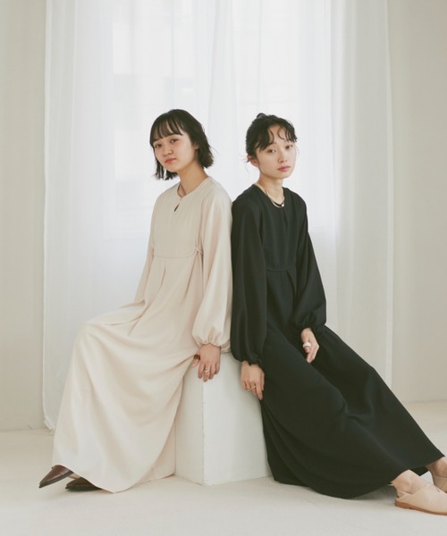 moi tytto(モイテュット)の「麻調ワンピース(ワンピース・レディース・ブラック/ナチュラル・FREE)」の22枚目の写真