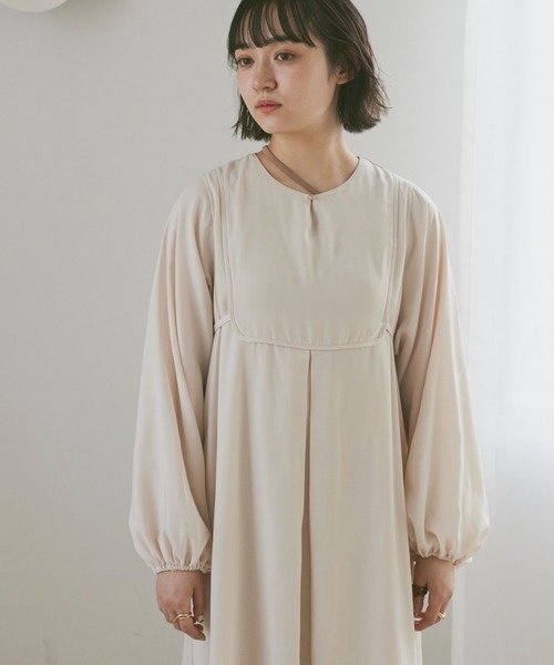 moi tytto(モイテュット)の「麻調ワンピース(ワンピース・レディース・ブラック/ナチュラル・FREE)」の7枚目の写真