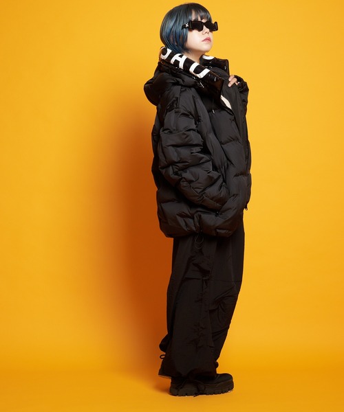 GALLIS ADDICTION（ガリスアディクション）の「GA HOOD DOWN JKT（ダウンジャケット/コート・メンズ・ブラック/ホワイト・M/L）」の10枚目の写真