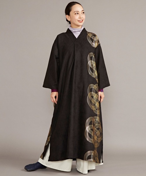 カヤ（カヤ）の「【カヤ】はじめの水引ワンピース（ワンピース・レディース・スミクロ/ネイビー/ライトグレー・FREE）」の2枚目の写真