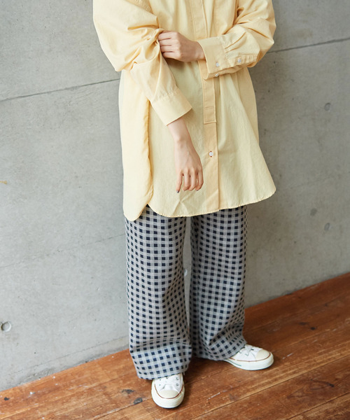 PAR ICI（パーリッシィ）の「ギンガムポンチ イージーパンツ（その他パンツ・レディース・ベージュ/ネイビー・FREE）」の18枚目の写真