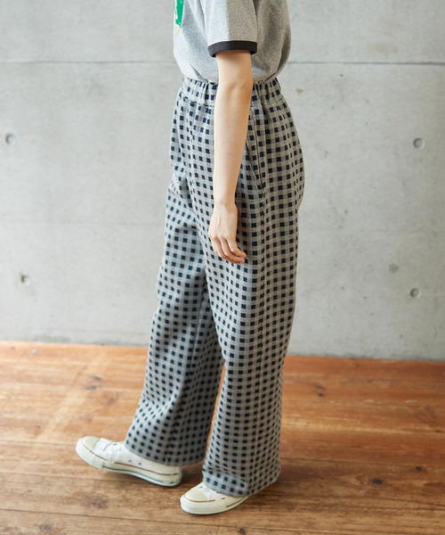 PAR ICI（パーリッシィ）の「ギンガムポンチ イージーパンツ（その他パンツ・レディース・ベージュ/ネイビー・FREE）」の12枚目の写真