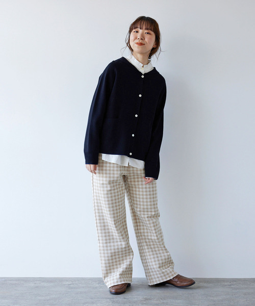 PAR ICI（パーリッシィ）の「ギンガムポンチ イージーパンツ（その他パンツ・レディース・ベージュ/ネイビー・FREE）」の11枚目の写真