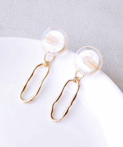 tone(トーン)の「【Cherie+Chambre】Vintage Button Pierce #1(ピアス(両耳用)・レディース・ホワイト・FREE)」の1枚目の写真