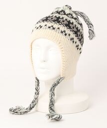Fairisle Hat w/Ear Cover & Rope Tassels