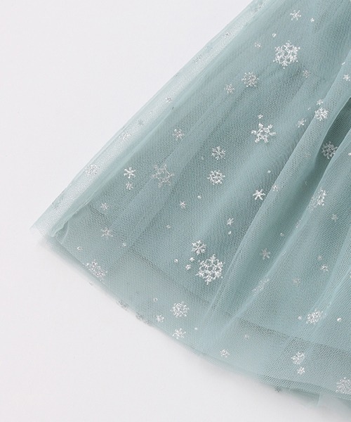 最終ケイトスペード140　長袖ニットドッキングスノーチュールワンピース　グレー kate spade new york kids（ケイトスペードニューヨーク）の「トドラー