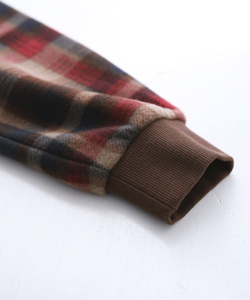 osharewalker（オシャレウォーカー）の「【廃盤】『チェック柄起毛パーカー』（パーカー・レディース・グリーン/ブラウン・FREE）」の20枚目の写真