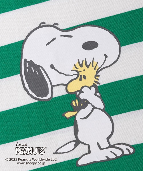 trois lapins kp（トロワラパンケーピー）の「【PEANUTS】スヌーピーコラボ ボーダーワンピース(100～130)（ワンピース・キッズ・ブラック/グリーン・100cm/110cm/130cm/120cm）」の11枚目の写真