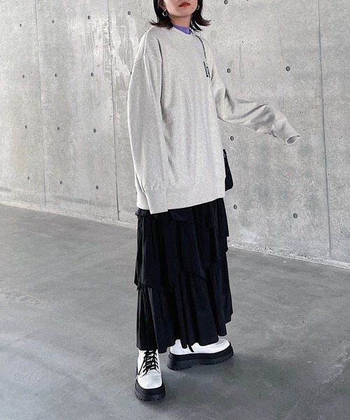 PAGEBOY（ページボーイ）の「クラックカレッジBIGスウェット（スウェット・レディース・ブラック/ターコイズブルー/オートミール・FREE）」の13枚目の写真