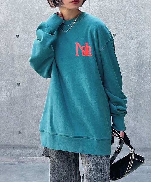 PAGEBOY（ページボーイ）の「クラックカレッジBIGスウェット（スウェット・レディース・ブラック/ターコイズブルー/オートミール・FREE）」の18枚目の写真