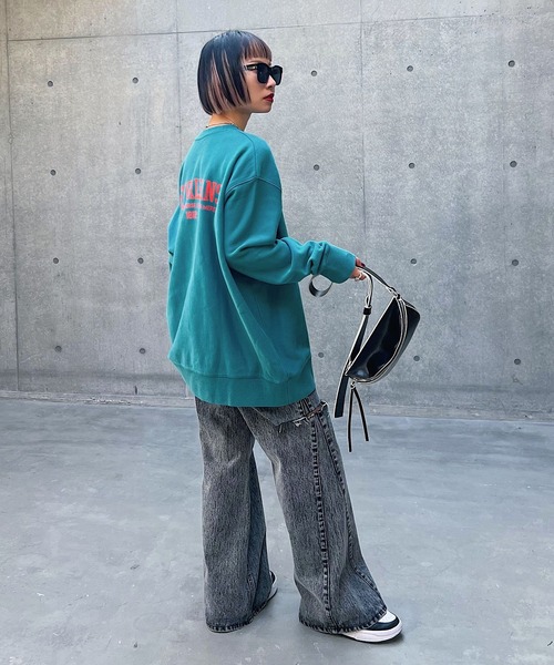 PAGEBOY（ページボーイ）の「クラックカレッジBIGスウェット（スウェット・レディース・ブラック/ターコイズブルー/オートミール・FREE）」の21枚目の写真