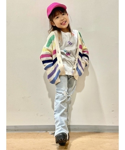 GAP（ギャップ）の「シェーカーステッチ カーディガン (キッズ)（カーディガン/ボレロ・キッズ・マルチ/ネイビー・S/XS/M/L/XXL/XL）」の6枚目の写真