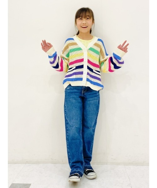 GAP（ギャップ）の「シェーカーステッチ カーディガン (キッズ)（カーディガン/ボレロ・キッズ・マルチ/ネイビー・S/XS/M/L/XXL/XL）」の8枚目の写真