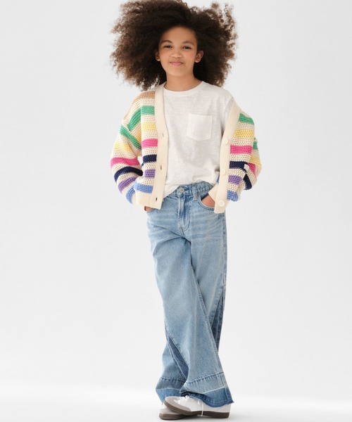 GAP（ギャップ）の「シェーカーステッチ カーディガン (キッズ)（カーディガン/ボレロ・キッズ・マルチ/ネイビー・S/XS/M/L/XXL/XL）」の14枚目の写真