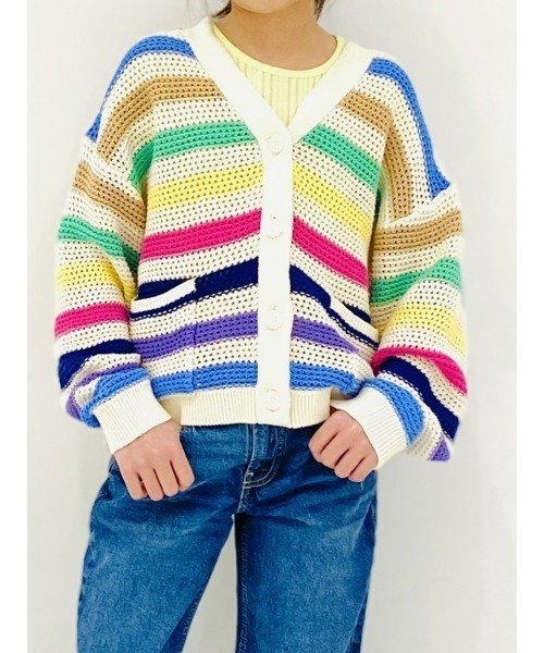 GAP（ギャップ）の「シェーカーステッチ カーディガン (キッズ)（カーディガン/ボレロ・キッズ・マルチ/ネイビー・S/XS/M/L/XXL/XL）」の15枚目の写真