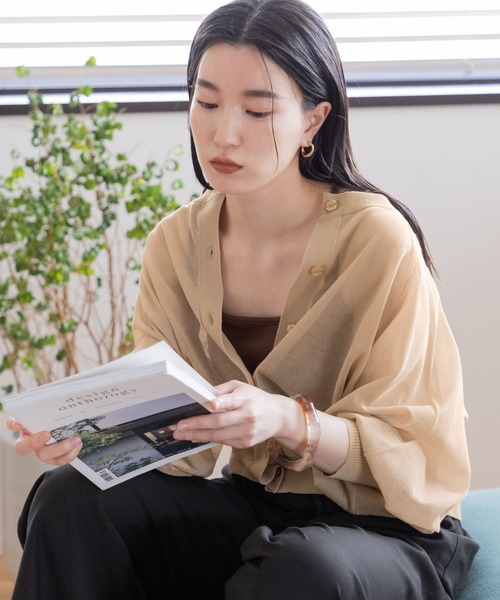 セール】シアーボリュームスリーブカーデロングスリーブ＊ 177921