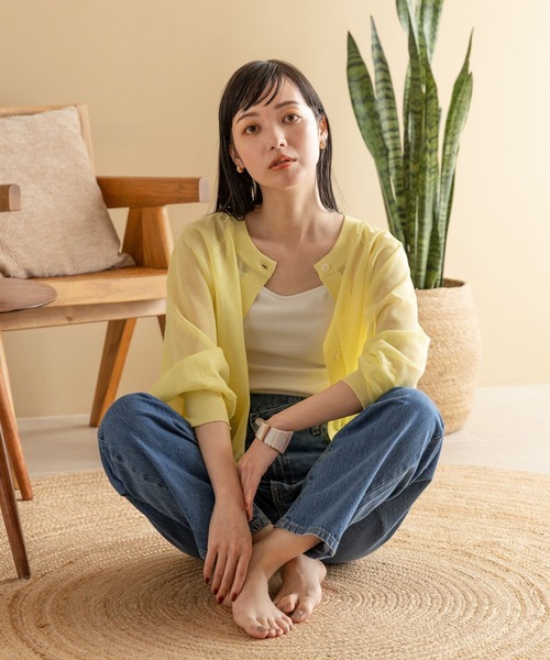 セール】シアーボリュームスリーブカーデロングスリーブ＊ 177921