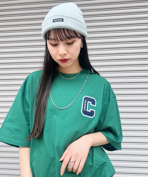 Niell（ニール）の「【CONART】Cアップリケ ビッグ オーバーサイズ コットン100 無地 1/2スリーブ Tシャツ（Tシャツ/カットソー・レディース・ネイビー/ホワイト/ブラック/グレー/ダークグリーン・M/L）」の11枚目の写真