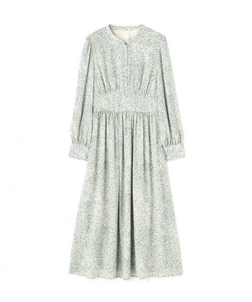 NATURAL BEAUTY BASIC（ナチュラルビューティーベーシック）の「バイカラーミニフラワープリントワンピース（ワンピース・レディース・グレー系その他/グリーン系その他3・SMALL/MEDIUM）」の4枚目の写真