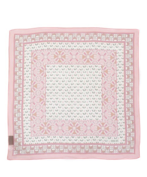 ANNA SUI(アナスイ)の「シフォン花柄プチスカーフ(バンダナ/スカーフ・レディース・ライトパープル/ミント/イエロー/ピンク・FREE)」の4枚目の写真