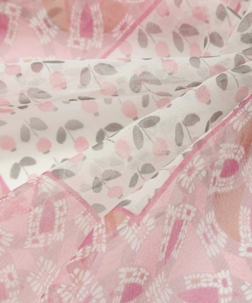 ANNA SUI(アナスイ)の「シフォン花柄プチスカーフ(バンダナ/スカーフ・レディース・ライトパープル/ミント/イエロー/ピンク・FREE)」の16枚目の写真