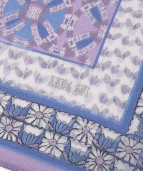 ANNA SUI(アナスイ)の「シフォン花柄プチスカーフ(バンダナ/スカーフ・レディース・ライトパープル/ミント/イエロー/ピンク・FREE)」の12枚目の写真