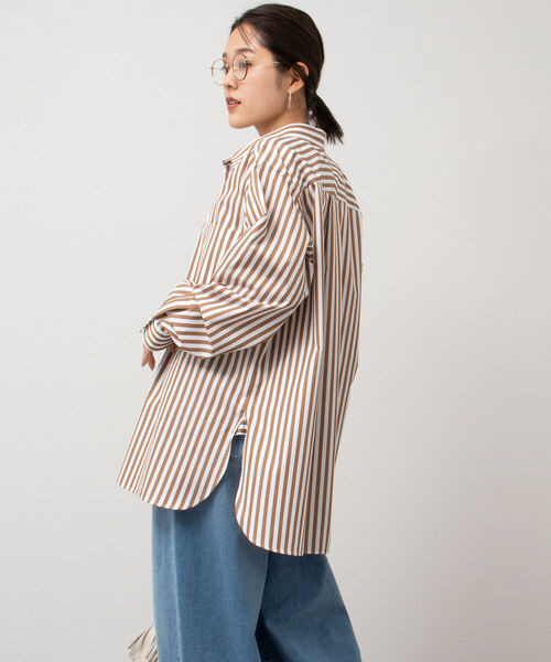 Rie Miller(リエミラー)の「オリジナルプリントレギュラーシャツ(シャツ/ブラウス・レディース・ホワイト/ブラウン系その他3/ブルー系その他3・38)」の21枚目の写真