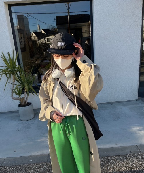 nemne store（ネンネストア）の「【低身長用サイズあり】ワンポイント刺繍トラックパンツ（その他パンツ・レディース・アイボリー/グリーン/ネイビー/アイボリー系/ベージュ/ネイビー系・SMALL/MEDIUM/LARGE）」の14枚目の写真