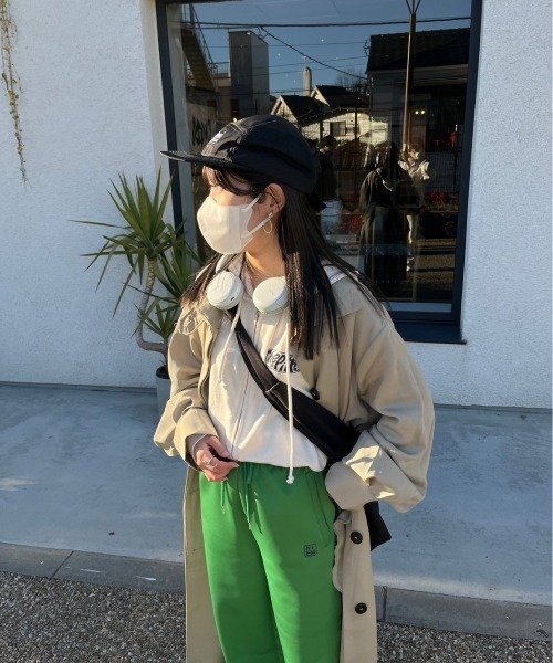 nemne store（ネンネストア）の「【低身長用サイズあり】ワンポイント刺繍トラックパンツ（その他パンツ・レディース・アイボリー/グリーン/ネイビー/アイボリー系/ベージュ/ネイビー系・SMALL/MEDIUM/LARGE）」の15枚目の写真