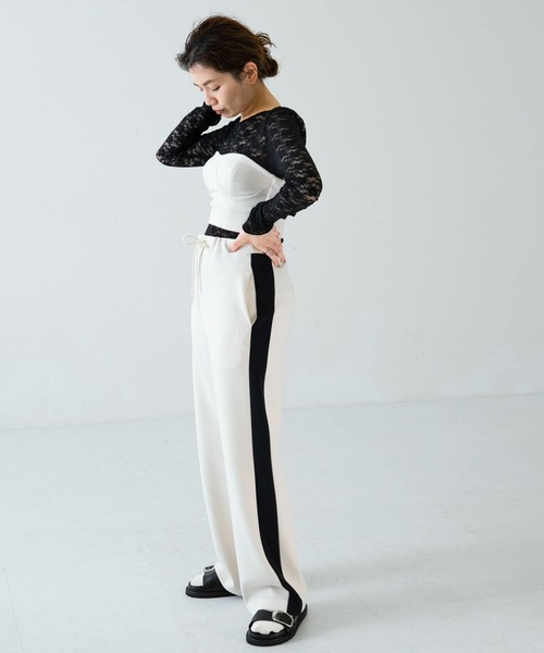 URBAN RESEARCH(アーバンリサーチ)の「ambiguous Stretch Bustier(チューブトップ・レディース・ボルドー/オフホワイト/ブラック・FREE)」の10枚目の写真