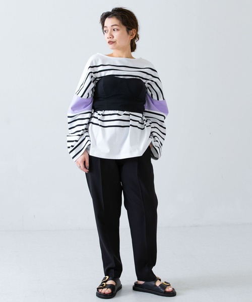 URBAN RESEARCH(アーバンリサーチ)の「ambiguous Stretch Bustier(チューブトップ・レディース・ボルドー/オフホワイト/ブラック・FREE)」の15枚目の写真